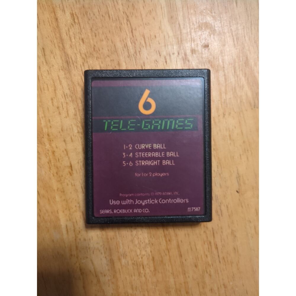 Tele Games 6: Bowling Cartridge (Atari 2600) Tested + Working